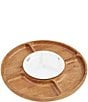 Color:Brown - Image 1 - Circa Wood Ceramic Sectioned Lazy Susan