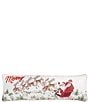 Mud Pie Classic Christmas Collection Santa Scene Long Lumbar Pillow - Image 1