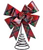 Mud Pie Classic Christmas Collection Tartan Bow Tree Topper - Image 2