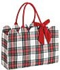 Mud Pie Classic Christmas Collection Tartan Scalloped Tote - Image 2