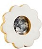 Mud Pie Everyday Entertaining Circle Scalloped Marble Picture Frame - Image 1