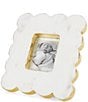 Mud Pie Everyday Entertaining Rectangle Scalloped Marble Picture Frame - Image 3