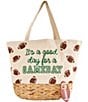 Mud Pie Gameday Tailgate Tote Bag, Color:White - Image 2