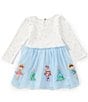 Mud Pie Girls Long Sleeve Sequin Embellished Nutcracker Applique Dress - Image 2