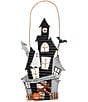 Mud Pie Halloween Collection Haunted House LED Light-Up Door Hanger - Image 2