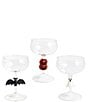 Mud Pie Halloween Novelty Coupe Glasses, Set of 3 - Image 1