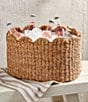 Mud Pie Happy Everything Scalloped Woven Ice Bucket Party Tub, Color:Dark Beige - Image 2