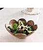 Mud Pie Happy Everything Wood Scallop Bowl & Spoon Set, Color:Brown - Image 3