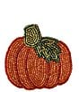 Mud Pie Harvest Collection Beaded Pumpkin Coasters, Set of 4, Color:Orange - Image 2