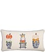 Mud Pie Harvest Collection Pumpkin Topiary Embroidered Lumbar Pillow - Image 1