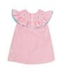 Color:Pink - Image 2 - Little Girls 2T Short-Sleeve 2nd Birthday Dress