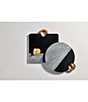 Color:Black - Image 2 - Mercantile Round Black Wood and Marble Cheeseboard