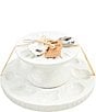 Color:White - Image 1 - On The Half Shell Reversible Seafood Tower and Pedestal Set