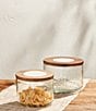 Color:Multi - Image 2 - Sienna Glass Travertine Lidded Bowls, Set of 2