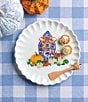 Mud Pie Thanksgiving Collection Topiary Pumpkin Scalloped Edge Cookie Plate Set - Image 2