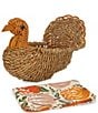 Mud Pie Thanksgiving Turkey Basket & Towel Set - Image 2