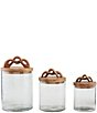 Mud Pie Twisted Handle Glass Canister Set,Specials : American Fashion Style Bags On Sale