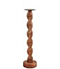 Mud Pie Twisted Wood Sculpture Candlestick - Image 2