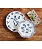 Color:Blue - Image 2 - Valencia Nested Blue Floral Platter Set