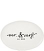 Mud Pie Wedding Collection Mr. & Mrs. Est. 2026 Oval Platter - Image 2