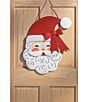 Mud Pie Whimsical Christmas Collection Santa Bow Door Hanger - Image 1