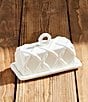 Mud Pie White Bamboo Butter Dish, Color:White - Image 2