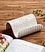 Color:White - Image 2 - White House Ceramic Textured Cookbook Stand