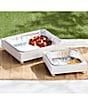 Mud Pie Wood Aluminum Pan Holder Set, Color:White - Image 2
