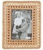 Mud Pie Woven Cane Picture Frame, Color:Beige - Image 1