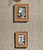 Mud Pie Woven Cane Picture Frame, Color:Beige - Image 3