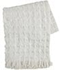 Color:Grey - Image 1 - Woven Waffle Fringed Cozy Throw Blanket