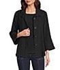 Multiples Clipped Jacquard 2-Piece Jacket Set - Image 1