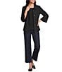 Multiples Clipped Jacquard 2-Piece Jacket Set - Image 3
