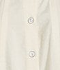 Multiples Crinkle Poplin Point Collar 3/4 Flip Back Cuff Fit & Flare Button-Front Shirt, Color:Winter White - Image 6