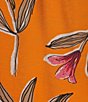 Color:Multi - Image 6 - Crinkle Woven Floral Print Collared V-Neck Short Dolman Sleeve High-Low Hem Top
