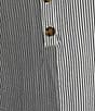 Multiples Crinkle Woven Stripe Y-Neck 3/4 Sleeve Button Front Top - Image 4
