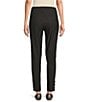 Multiples Fine Line Twill Ring Vent Hem Detail Pull-On Pants, Color:Intense Grey - Image 2