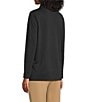 Multiples Knit Mock Neck Long Sleeve Popover Top, Color:Black - Image 4