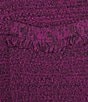Multiples Knit Plus Size Textured Knit Novelty Open Front 3/4 Sleeve Fringe Trim Open Front Jacket - Image 4