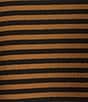 Multiples Knit Stripe Boat Neck 3/4 Sleeve Pullover Top - Image 4
