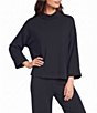 Multiples Knit Turtleneck 3/4 Sleeve Drop Shoulder Top - Image 1
