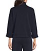 Multiples Knit Turtleneck 3/4 Sleeve Drop Shoulder Top - Image 2