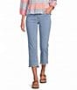 Multiples Petite Size 4-Way Stretch Double Fringe Hem Cropped Pants - Image 1
