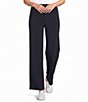 Multiples Petite Size Knit Wide Leg Pull-On Ankle Pants - Image 1