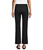 Multiples Petite Size Solid 4-Way Stretch Ponte Elastic No-Waist Pintuck Pull-On Ankle Pants, Color:Midnight - Image 2