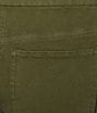 Multiples Petite Size Solid Garment Dyed Straight Leg Fringe Hem Pull-On Ankle Coordinating Pants - Image 4