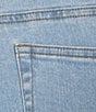 Color:Light Indigo - Image 6 - Petite Size Straight Leg Double Fringe Tier Hem Denim Crop Jeans