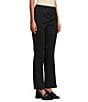 Multiples Petite Size Stretch Denim Flare Leg Pull-On Pants, Color:Black Indigo - Image 3