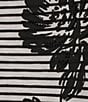 Color:Black Print - Image 4 - Petite Size Stripe Floral Placement Print Scoop Neck 3/4 Sleeve Top