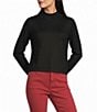 Multiples Petite Size Sweater Knit Mock Neck Long Sleeve Top - Image 1